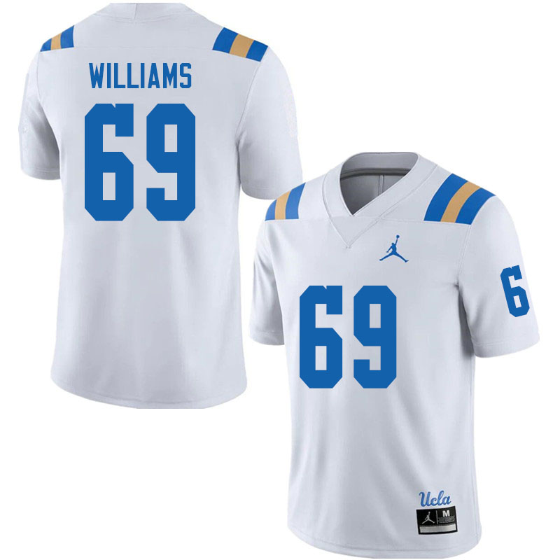 Jordan Brand Men #69 Justin Williams UCLA Bruins College Football Jerseys Sale-White